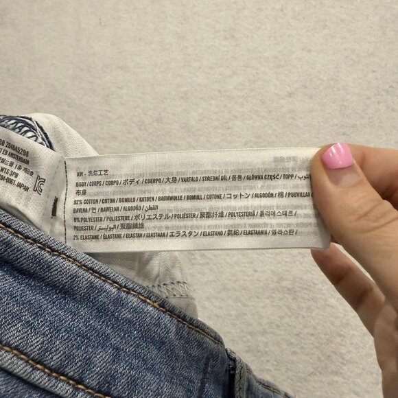 Abercrombie & Fitch Jeans Womens 30 Blue Ultra High Rise Flare Denim Stretch - Picture 11 of 13